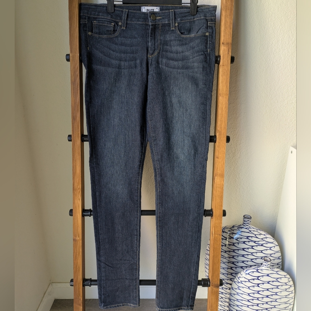 Paige Women's Dark Blue Low-Rise Slim Jeans - Size 28